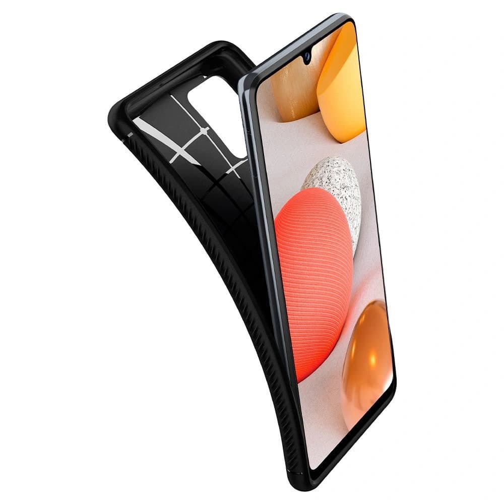 Spigen Samsung Gehäuse Rugged Armor Galaxy A42 5G Mattschwarz - 4