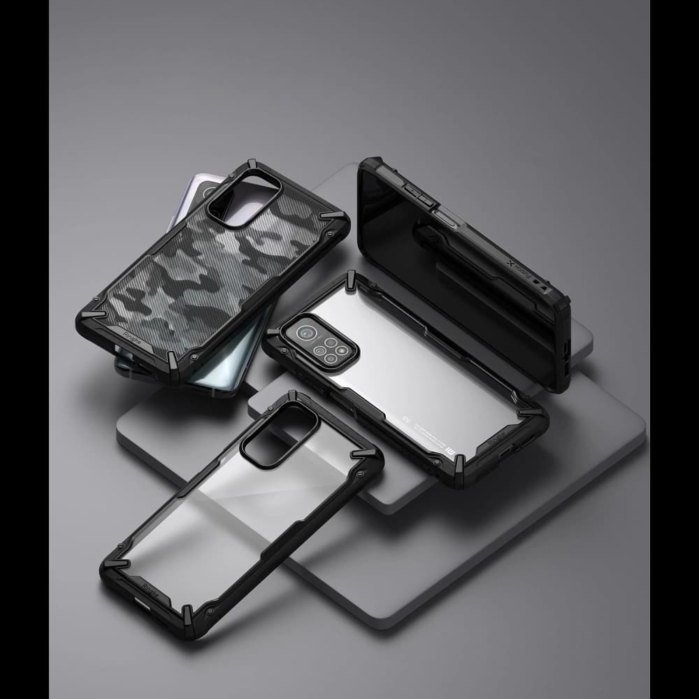 Etui Ringke Fusion-X Xiaomi Mi 10T/Pro Camo (Moro) černá - 2