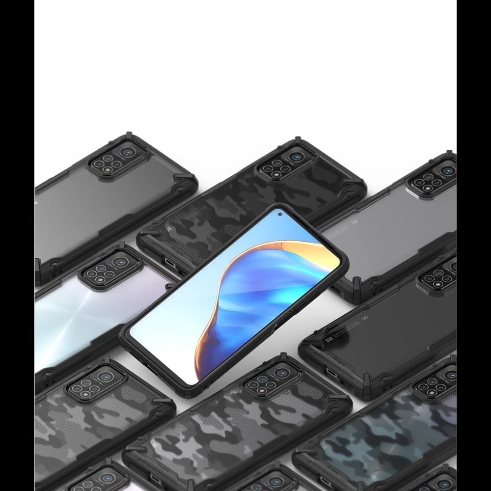 Etui Ringke Fusion-X Xiaomi Mi 10T/Pro Camo (Moro) černá - 7
