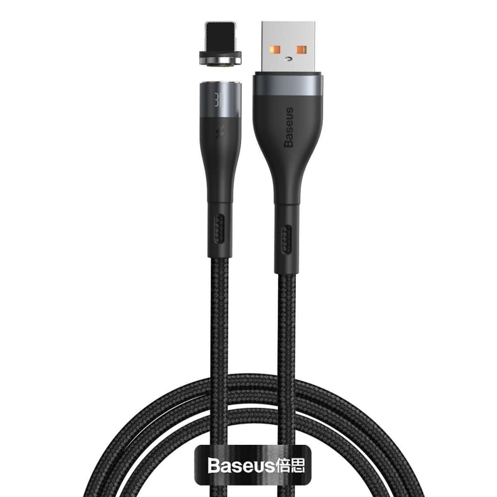 Kabel magnetický USB - Micro USB Baseus Zinc 2.1A 1m (černý) - 1