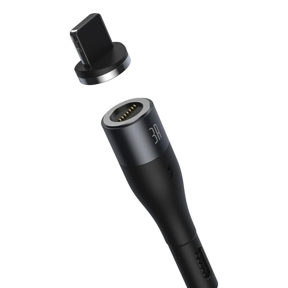 Kabel magnetický USB - Micro USB Baseus Zinc 2.1A 1m (černý) - 3