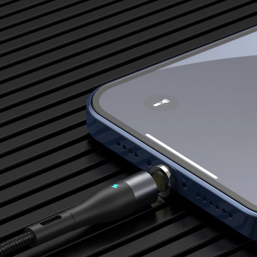 Kabel magnetický USB - Micro USB Baseus Zinc 2.1A 1m (černý) - 8