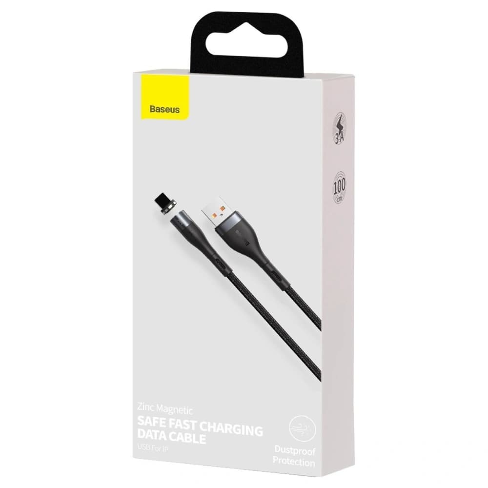 Kabel magnetický USB - Micro USB Baseus Zinc 2.1A 1m (černý) - 9
