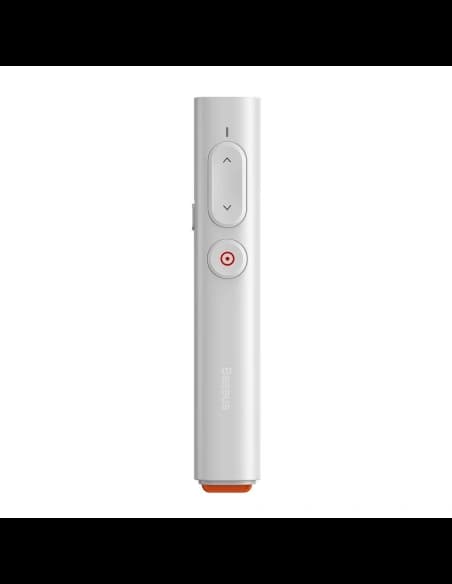 Többfunkciós távirányító Baseus Orange Dot prezentációkhoz, lézermutatóval, elemmel (fehér)