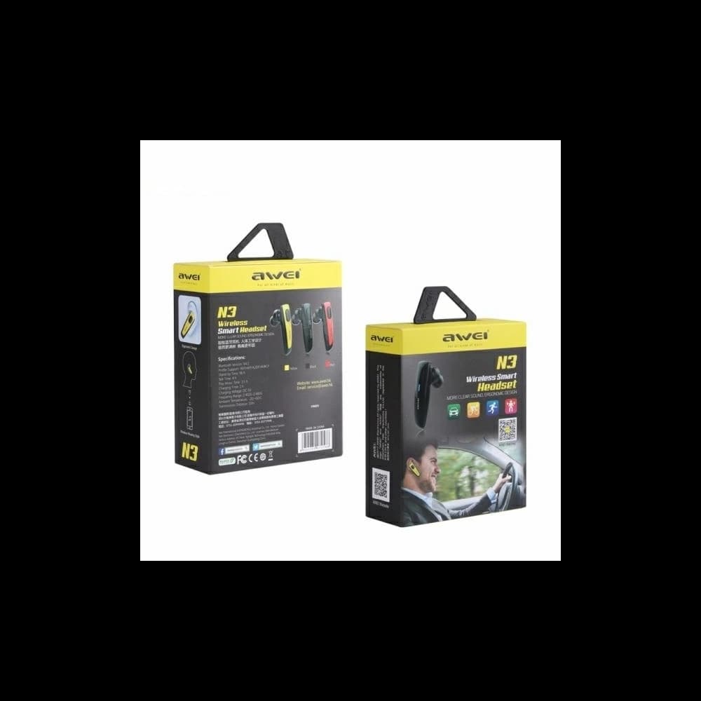 AWEI In-Ear Wireless Headset Bluetooth mono N3 black - 5