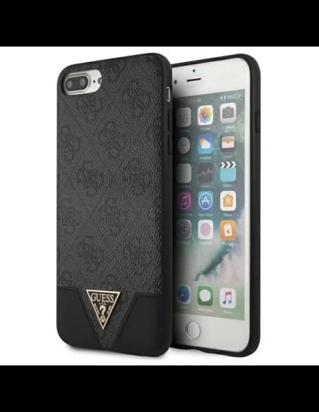 Guess GUHCI8LPU4GHBK Apple iPhone 8/7 Plus grey hardcase 4G Triangle Collection