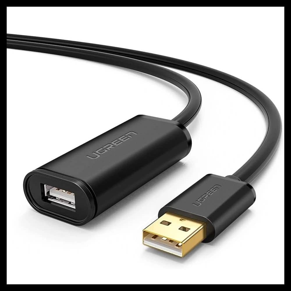Cablu prelungitor USB 2.0 UGREEN US121, activ, 25m (negru) - 2