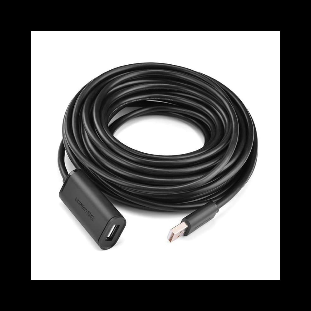 Cablu prelungitor USB 2.0 UGREEN US121, activ, 25m (negru) - 5
