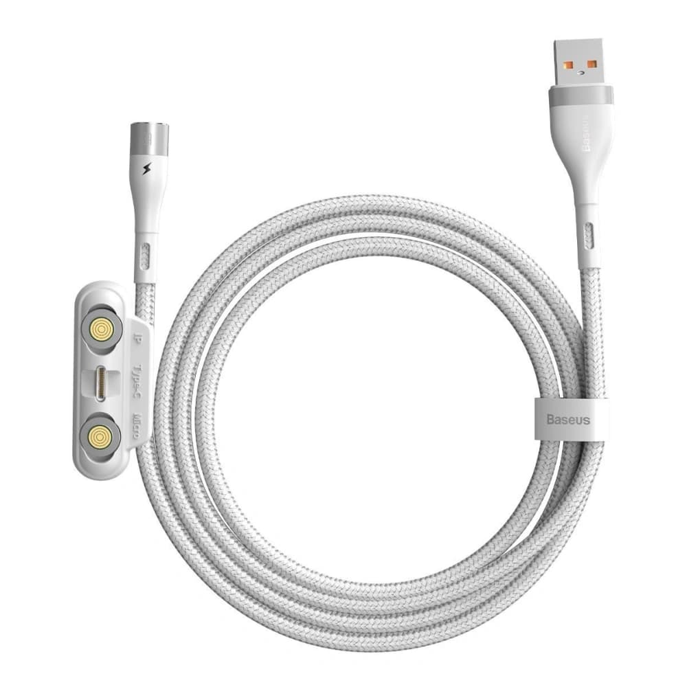 Baseus USB-Kabel Fast 4in1 USB zu USB-C / Lightning / Micro 3A 1m (weiß) - 2