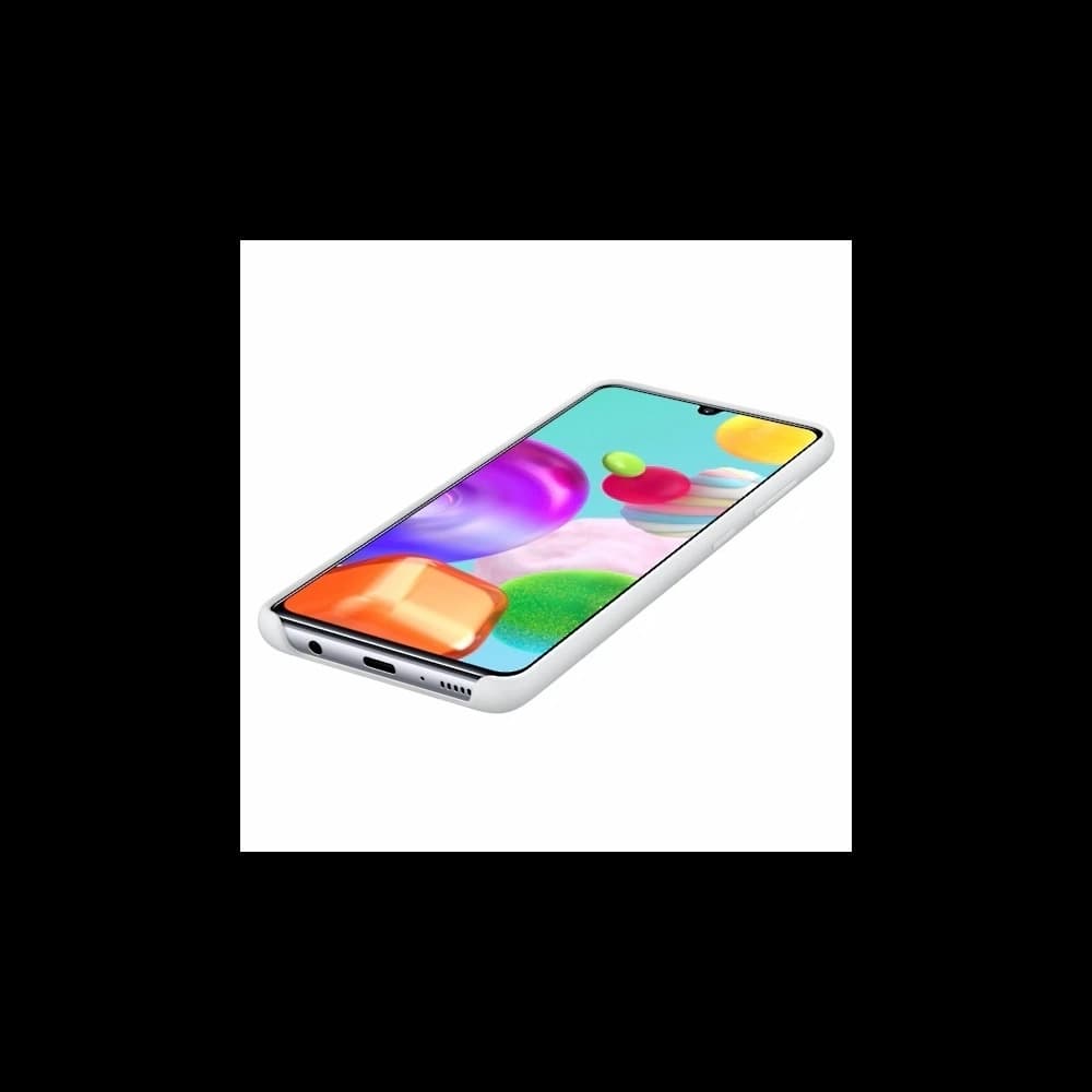 Etui Samsung Galaxy A41 EF-PA415TW alb/white Silicone Cover - 4