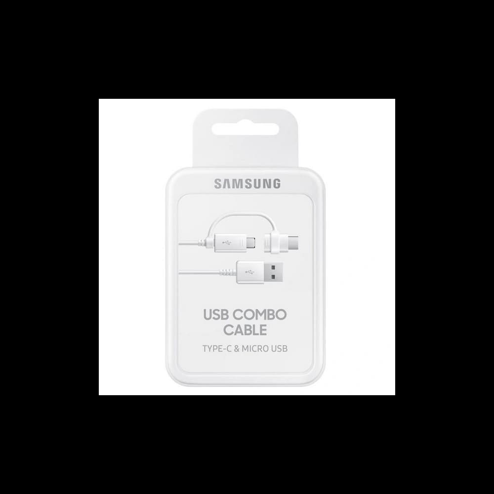 Cablul Samsung EP-DG930DW microUSB + USB-C alb/white - 1