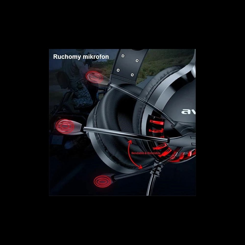 AWEI Gaming-Kopfhörer ES-770i In-Ear Gaming-Kopfhörer mit Mikrofon schwarz/schwarz - 6