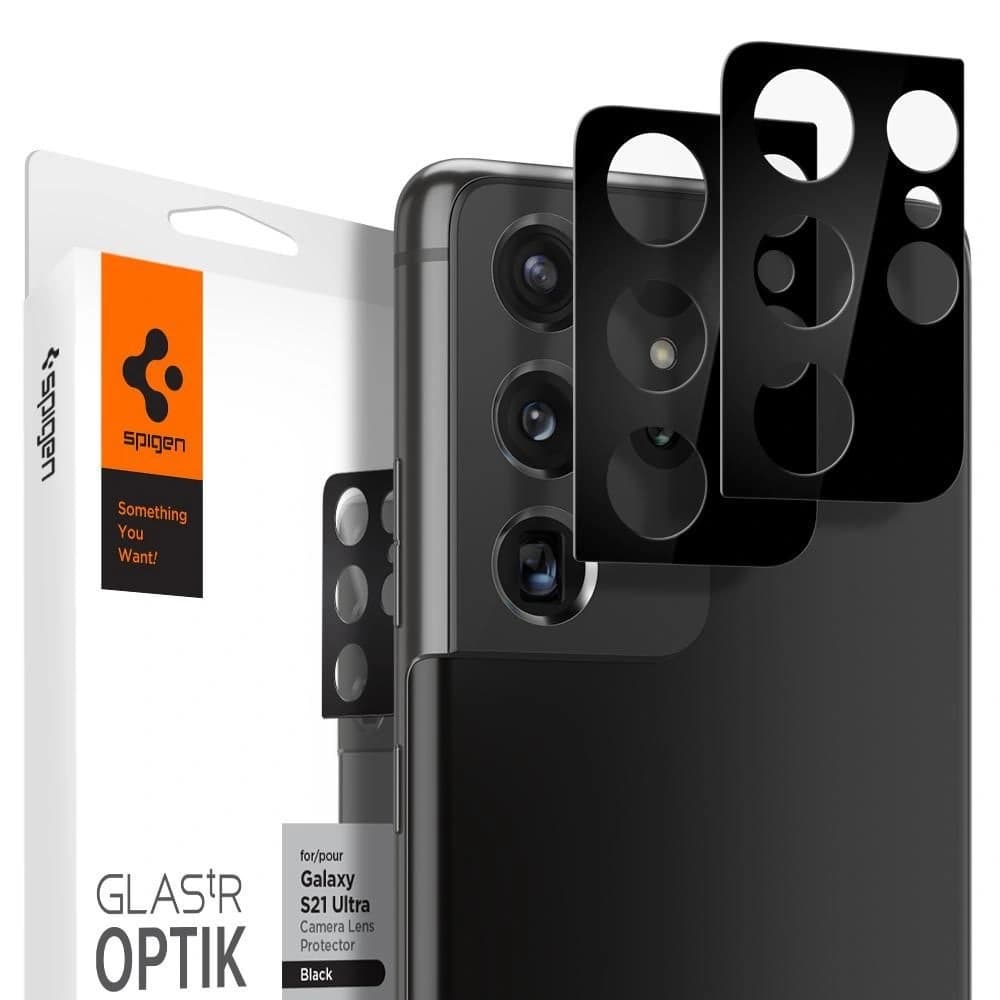 Spigen Optik Camera Lens Samsung Galaxy S21 Ultra Black - 1