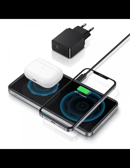Bezdrátová nabíječka ESR HaloLock 2w1 Magnetic MagSafe Wireless Charger Black