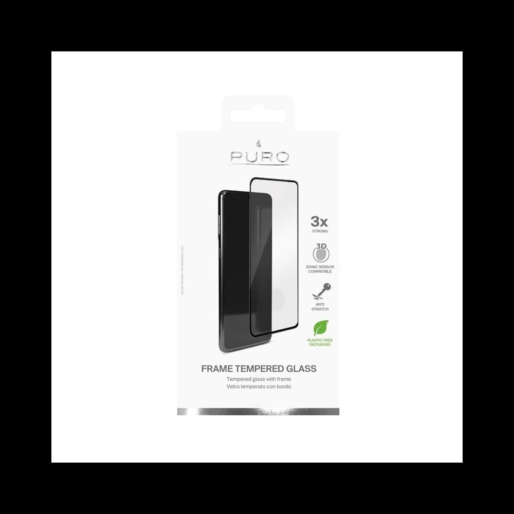 Samsung PURO Rahmen gehärtetes Glas Galaxy S21 (schwarz) - 2