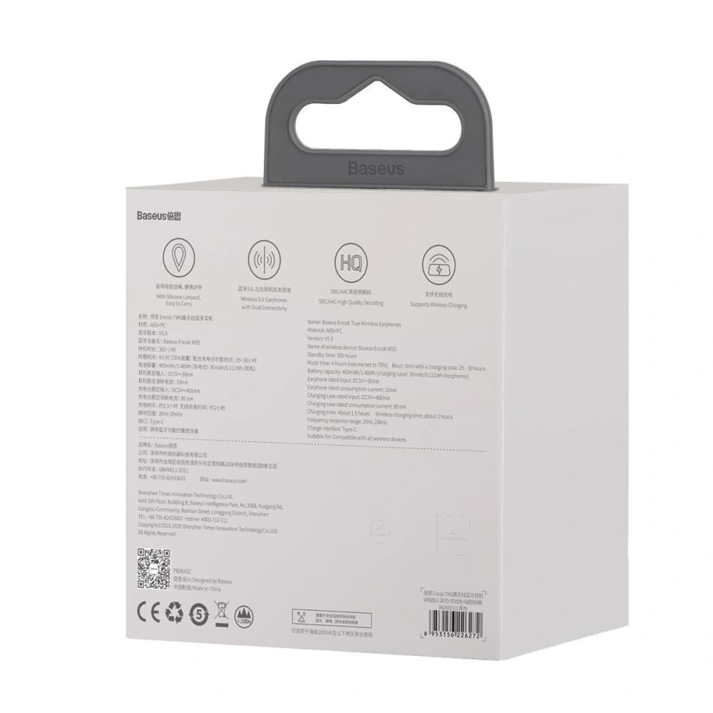 Baseus TWS Kopfhörer Encok W05, Bluetooth 5.0 (schwarz) - 8