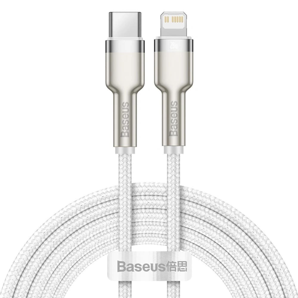 USB-C to Lightning kábel Baseus Cafule, PD, 20W, 2m (fehér) - 1