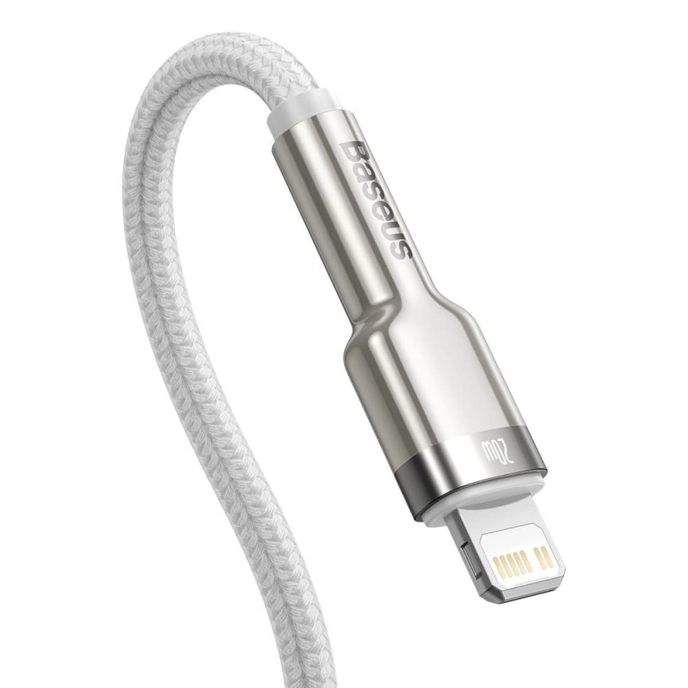 USB-C to Lightning kábel Baseus Cafule, PD, 20W, 2m (fehér) - 3
