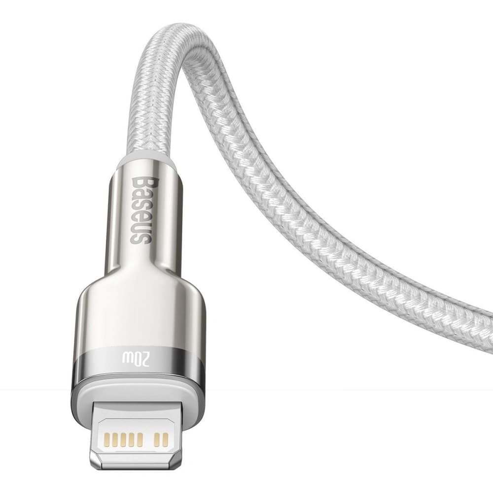 USB-C to Lightning kábel Baseus Cafule, PD, 20W, 2m (fehér) - 5