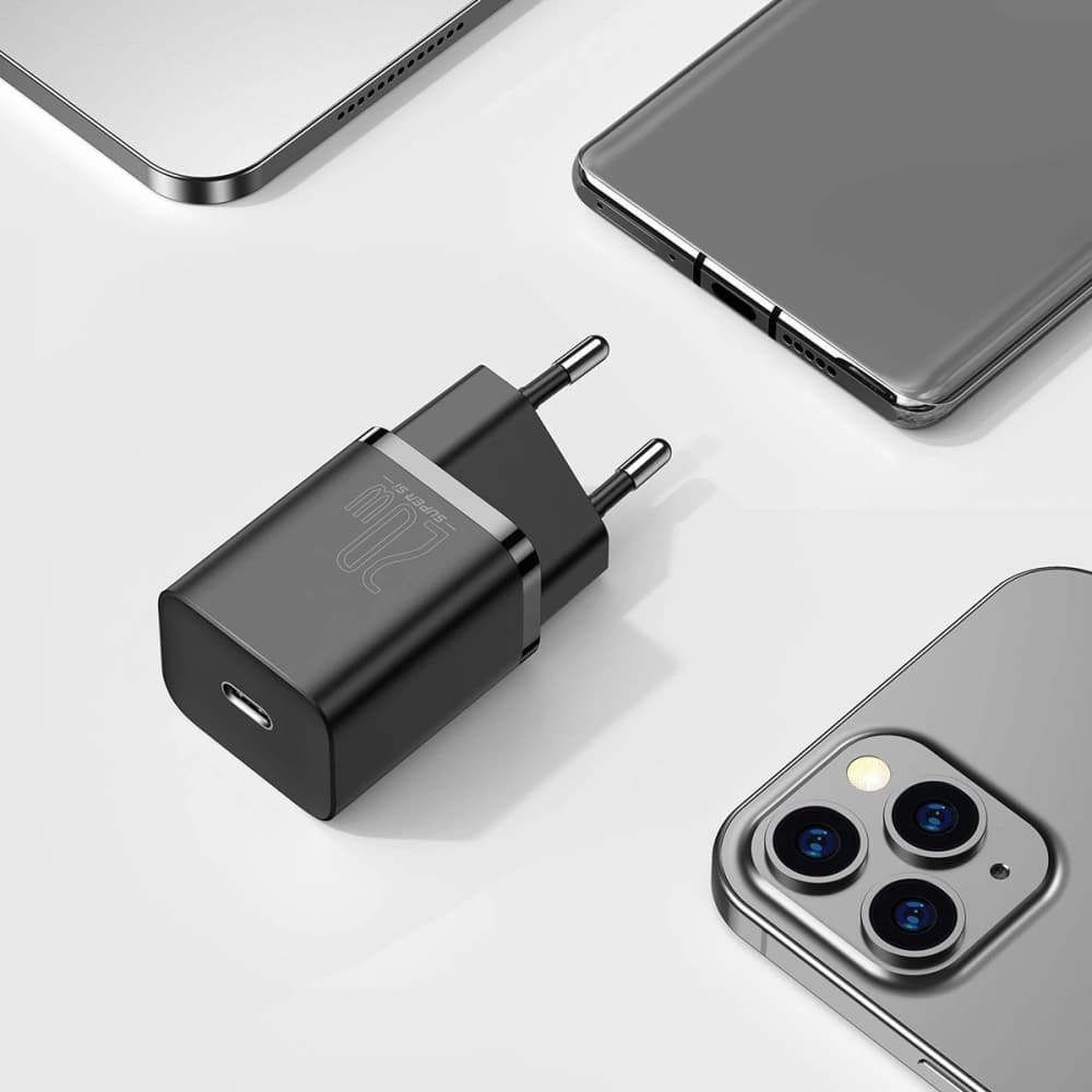 Ładowarka sieciowa Baseus Super Si Quick Charger 1C 20W z przewodem USB-C do Lightning 1m (czarna) - 9