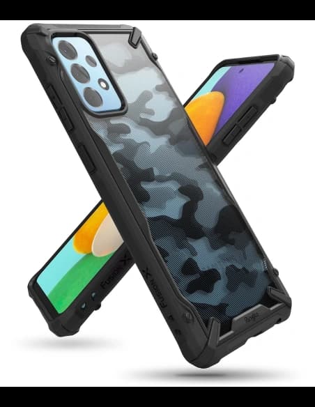 Ringke Samsung Tasche Fusion-X Design Galaxy A52/A52s Camo (Moro) Schwarz