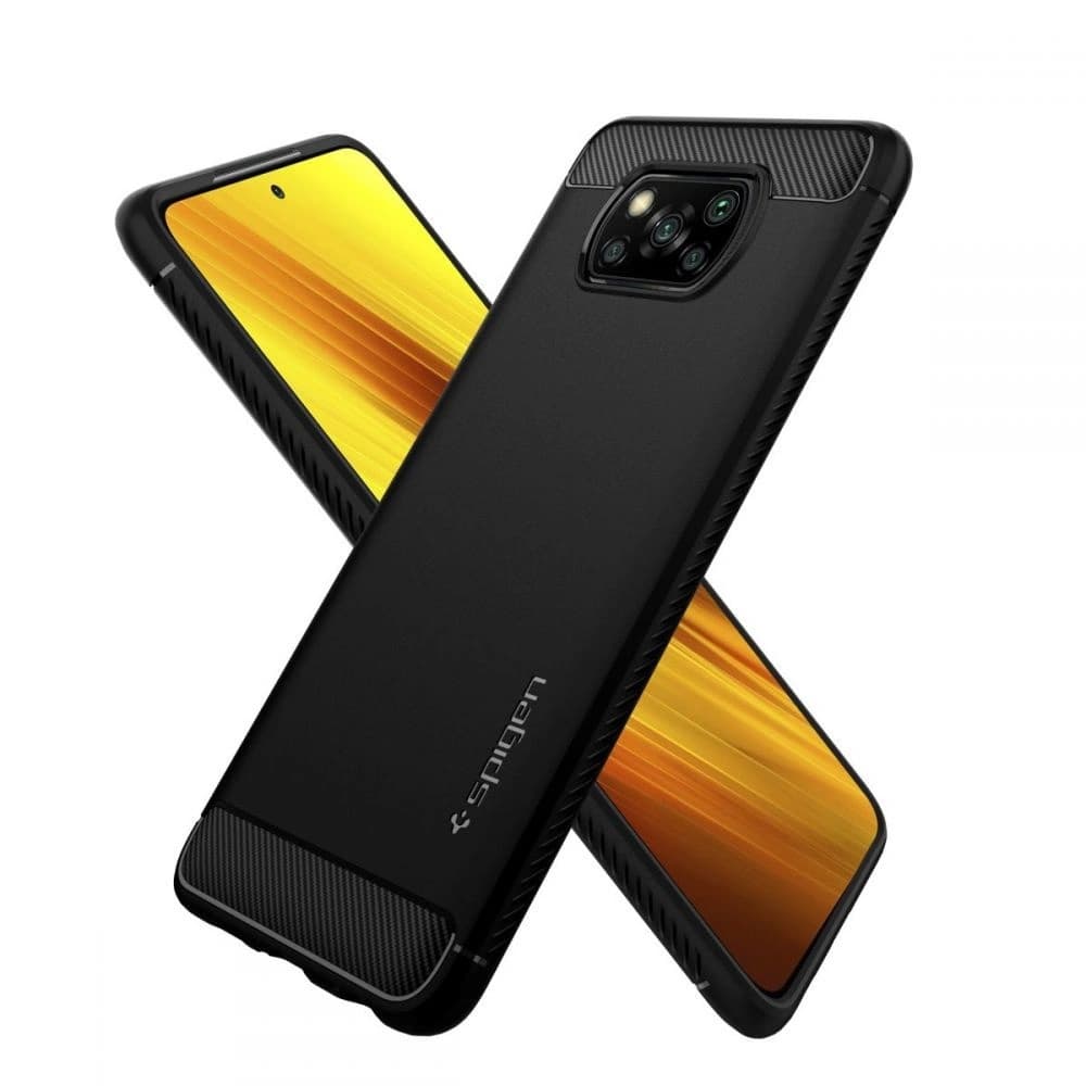 Etui Spigen Rugged Armor Pocophone X3/Pro/NFC Matt Fekete - 5