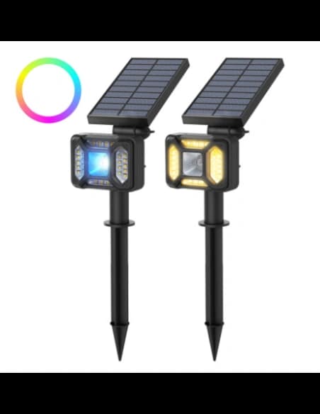 External Blitzwolf LED solar lamp BW-OLT5 with dusk sensor, 1800mAh, RGB