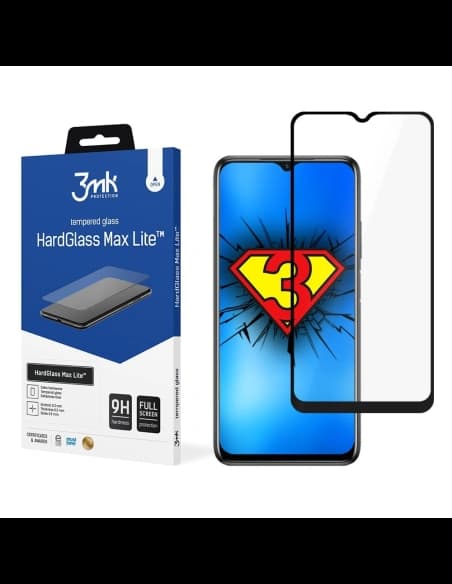 Edzett üveg 3MK HardGlass Max Lite Pocophone M3 fekete