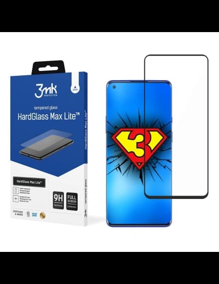 Tvrzené sklo 3MK HardGlass Max Lite OnePlus 8T/OnePlus 9 černé