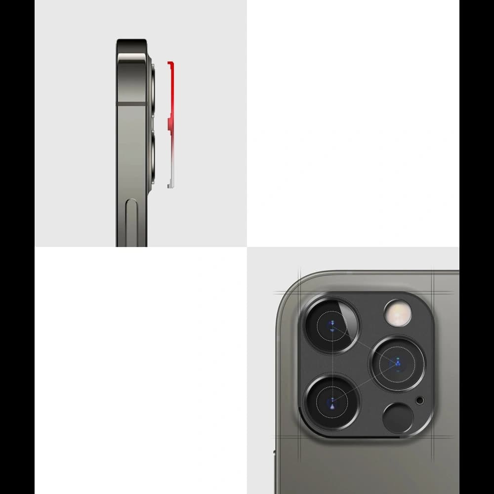 Nakładka Ringke Camera Styling Apple iPhone 12 Pro Max Albastru - 7