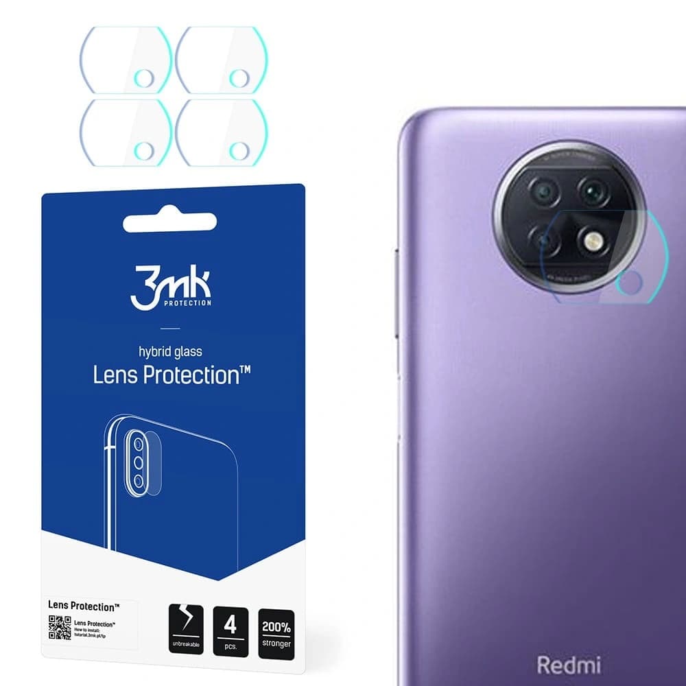 Hybridglas für die Kameraobjektiv 3MK Lens Protection Redmi Note 9T 5G [4 PACK] - 1
