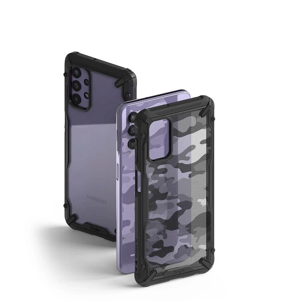 Etui Ringke Fusion-X Design Samsung Galaxy A32 5G Camo (Moro) Fekete - 3