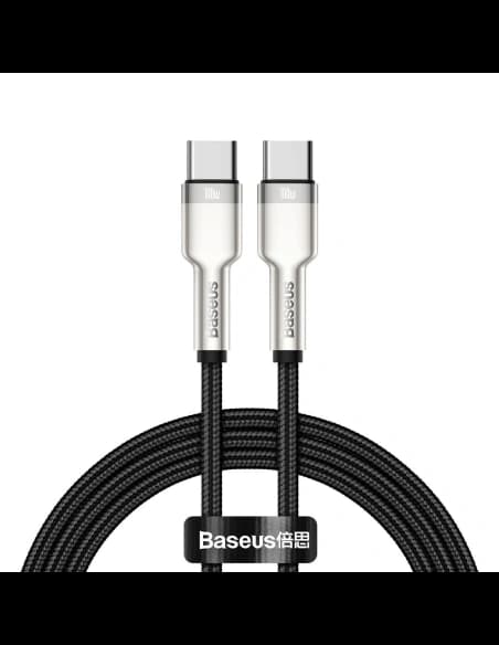 Kabel USB-C do USB-C Baseus Cafule, 100W, 1m (czarny)