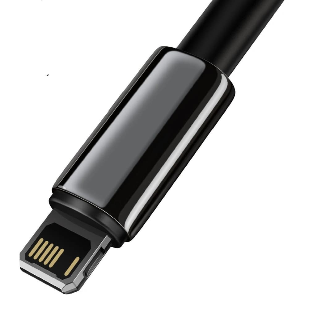 Cablul USB la Lightning Baseus Tungsten Gold, 2.4A, 1m (negru) - 8