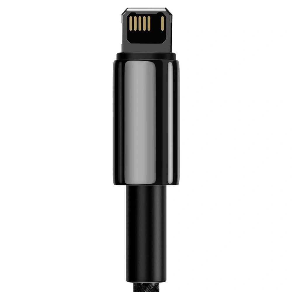Cablul USB la Lightning Baseus Tungsten Gold, 2.4A, 2m (negru) - 2