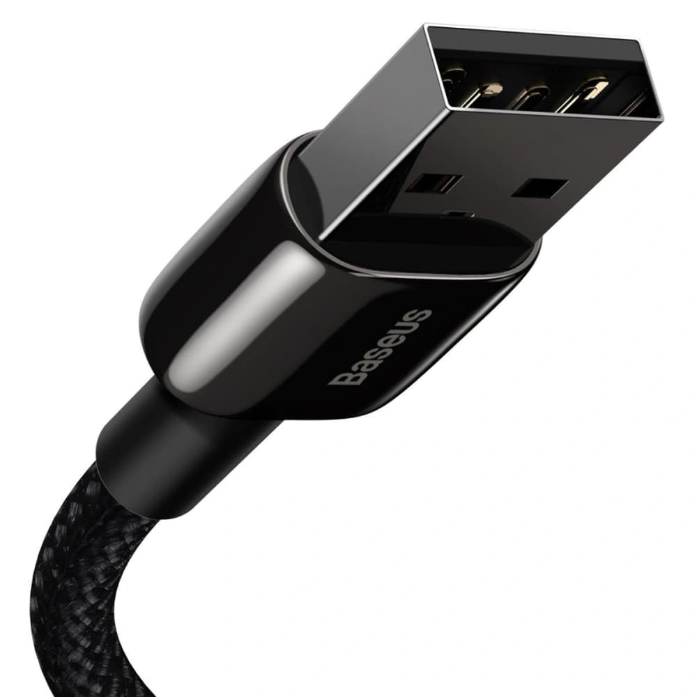 Cablul USB la Lightning Baseus Tungsten Gold, 2.4A, 2m (negru) - 3