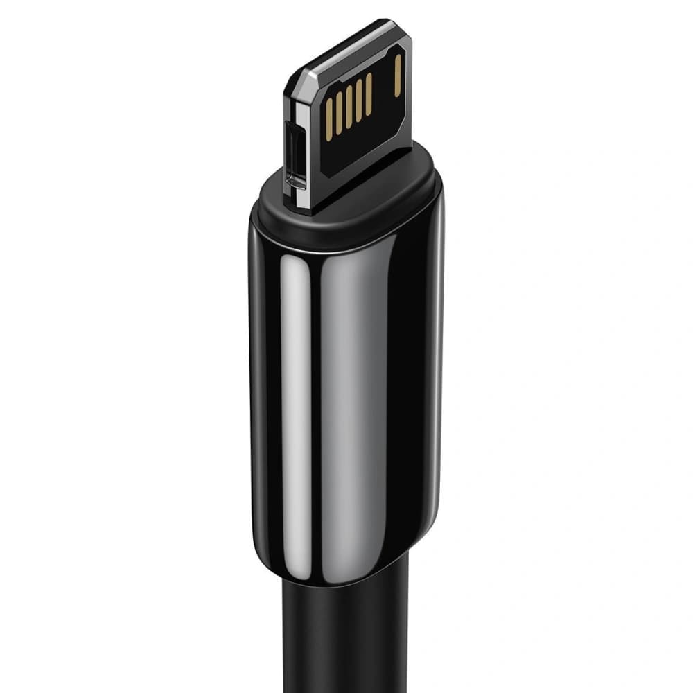Cablul USB la Lightning Baseus Tungsten Gold, 2.4A, 2m (negru) - 6