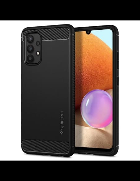 Spigen Samsung Tasche Rugged Armor Galaxy A52/A52s Mattschwarz