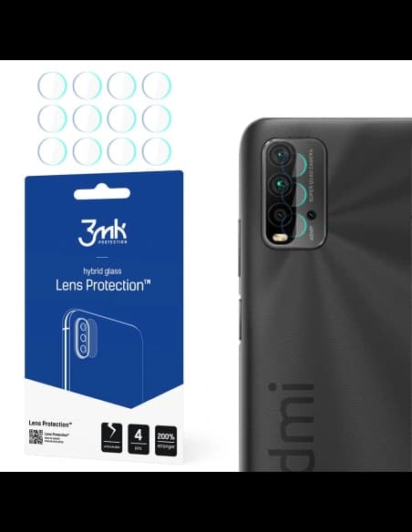 Hibrid üveg a fényképezőgép objektívhez 3MK Lencsevédő Redmi 9T [4 PACK]