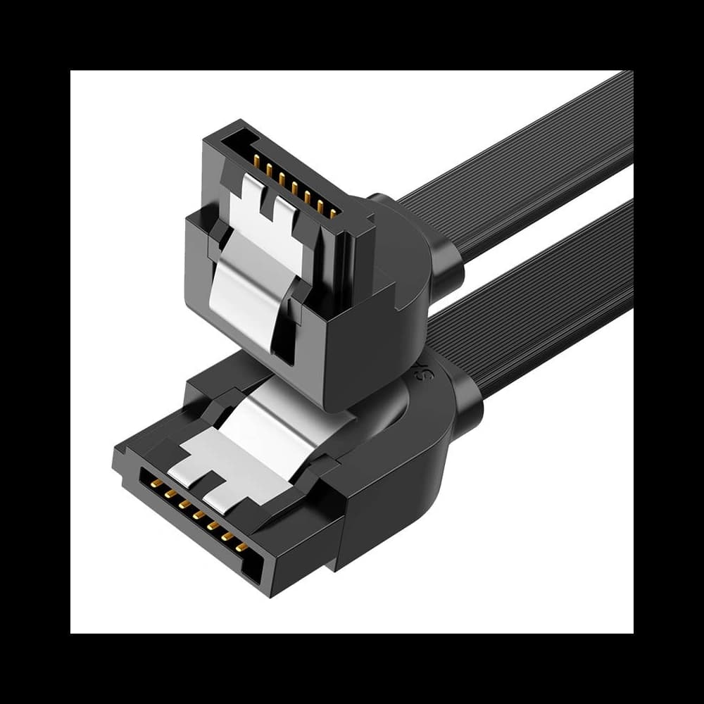Kabel unghiular SATA UGREEN US217 0.5m (negru) - 1