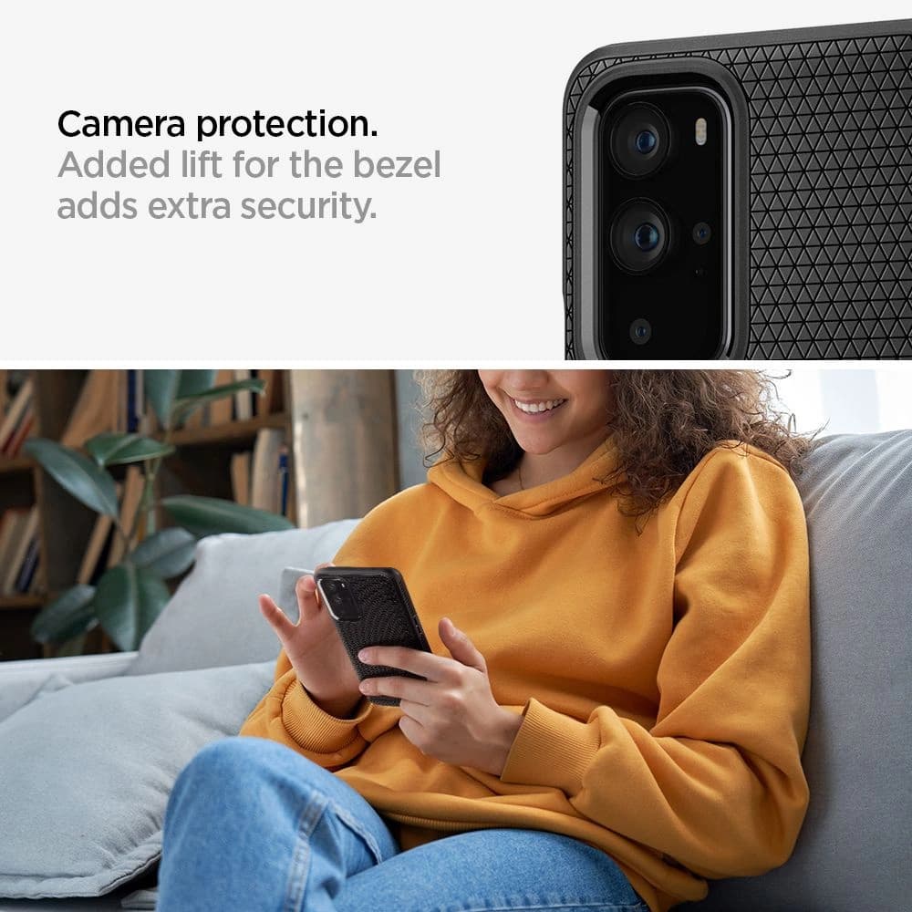 Etui Spigen Liquid Air OnePlus 9 Pro Matná Černá - 5