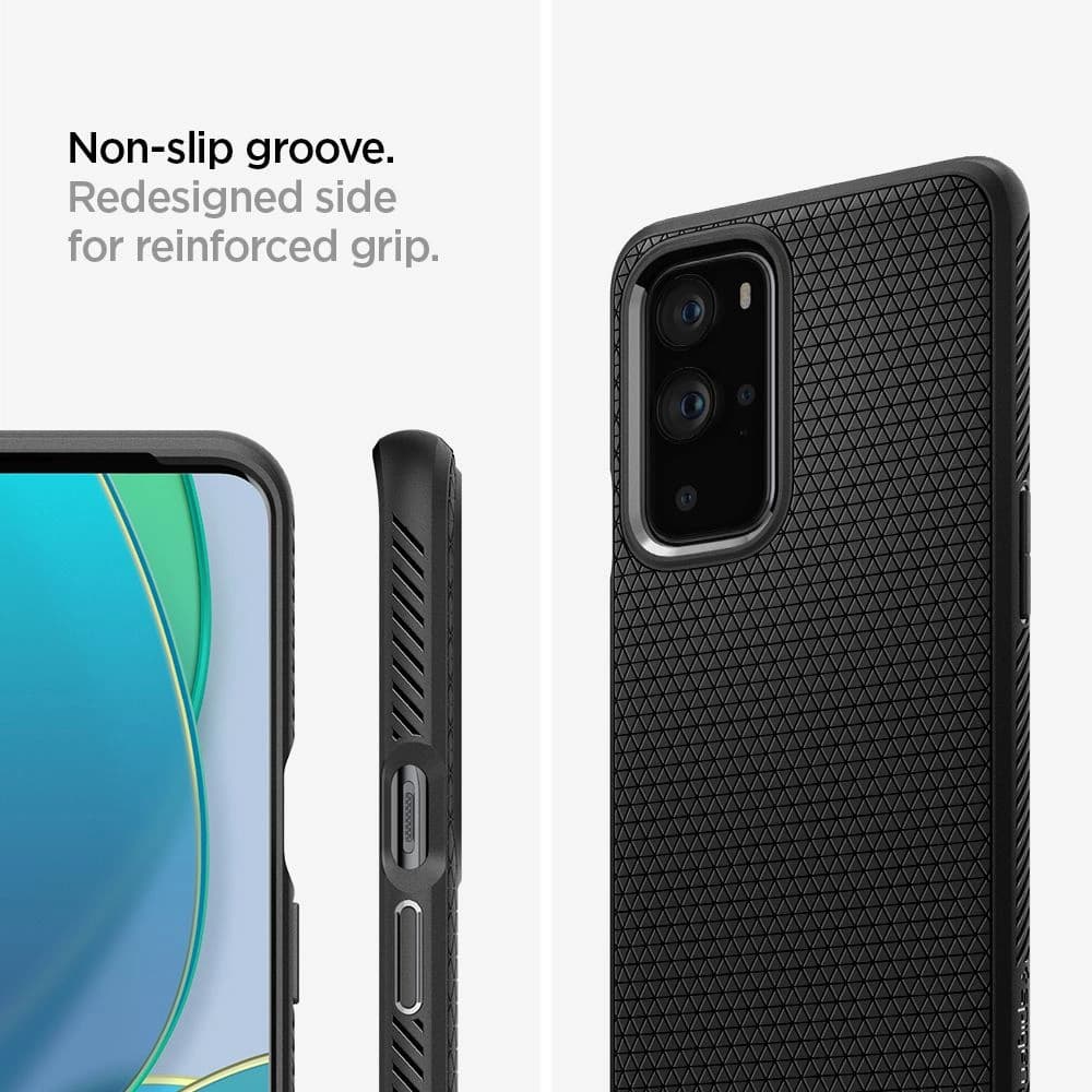 Etui Spigen Liquid Air OnePlus 9 Pro Matná Černá - 6