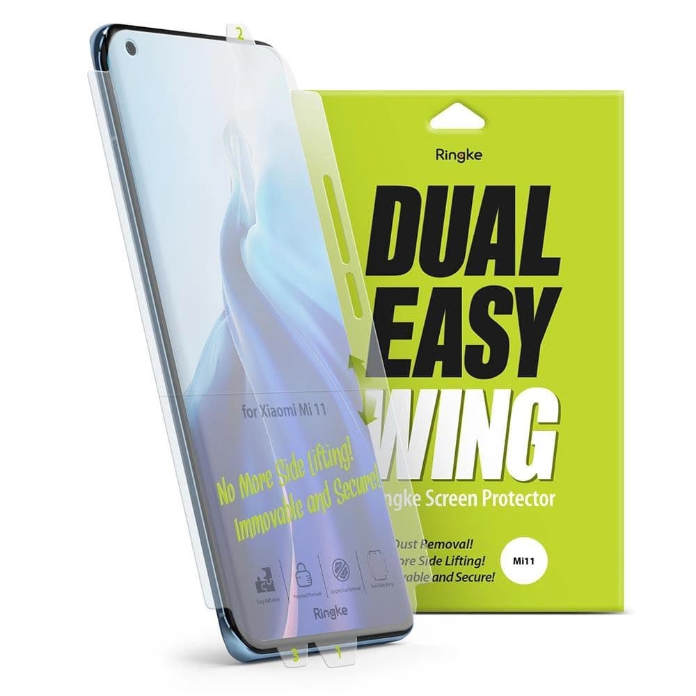 Ringke Xiaomi Hydrogel-Folie Dual Easy Wing Full Cover Mi 11 [2 PACK] - 1