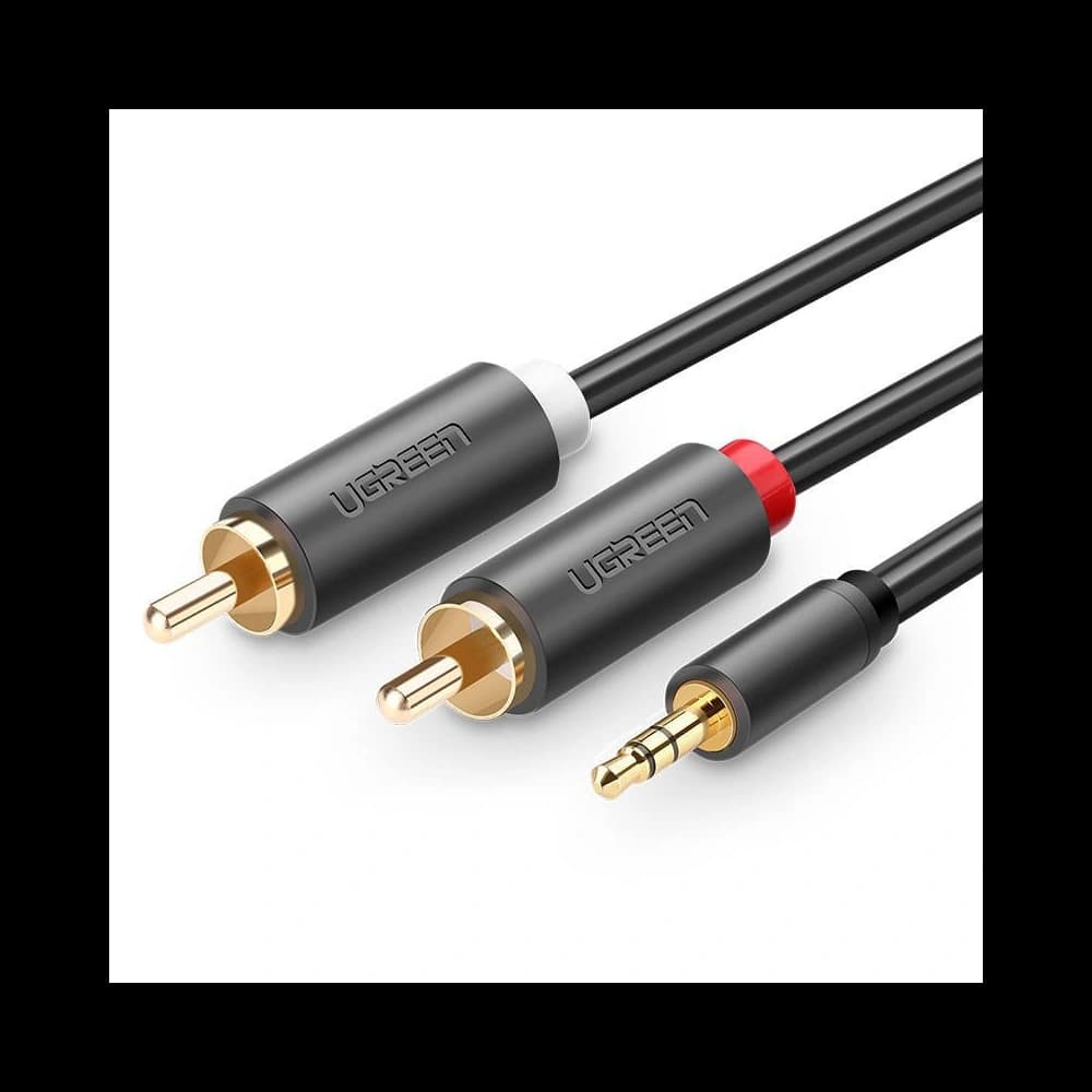 UGREEN AV102 2x RCA cable (Cinch) jack 3.5 mm 3m (black) - 1