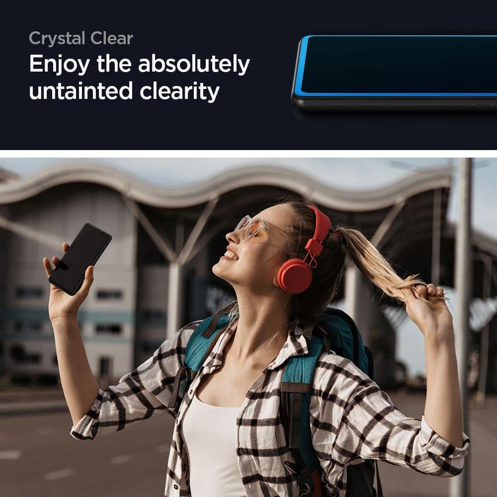 Edzett üveg Spigen GLAS.tR AlignMaster Samsung Galaxy A72 Fekete - 6