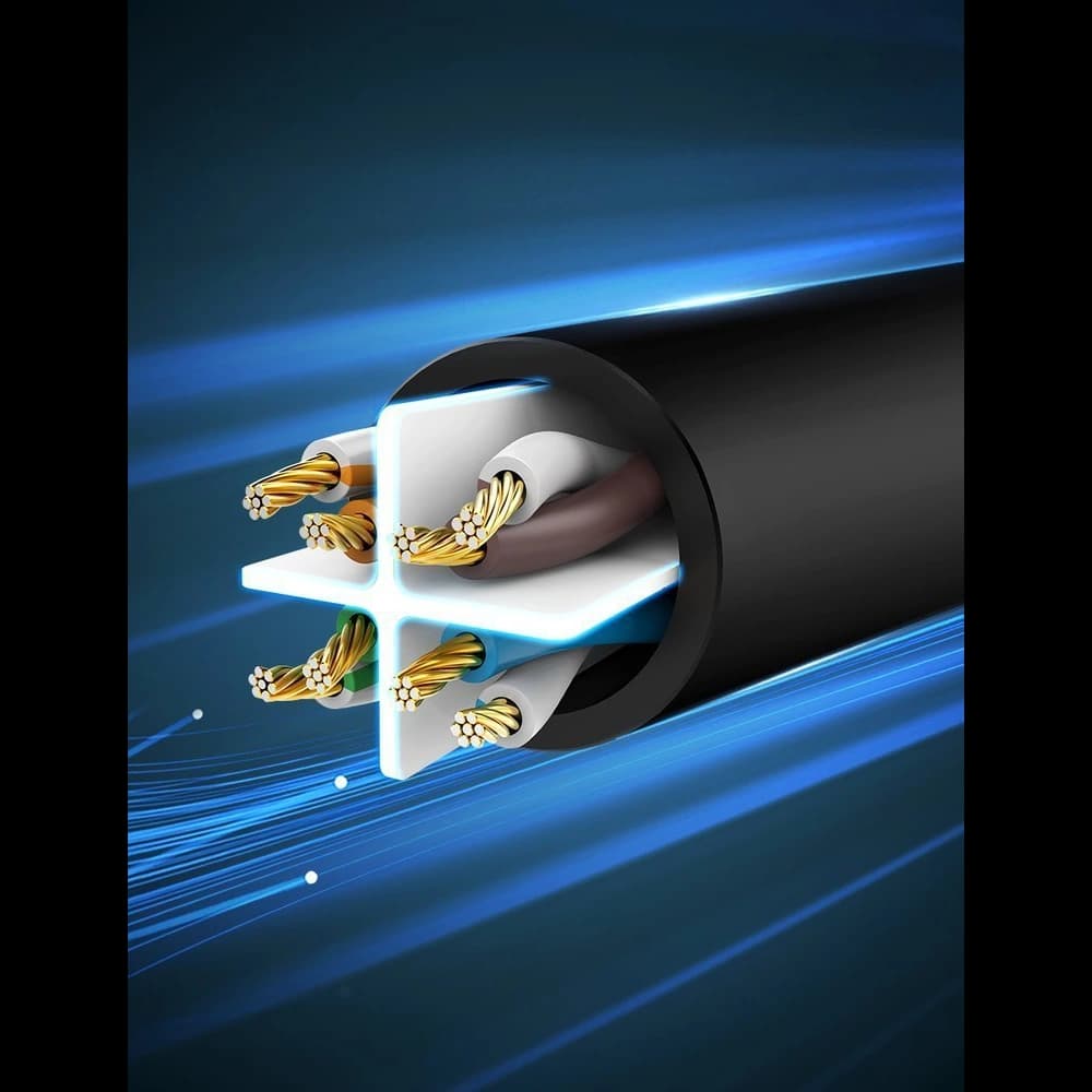 UGREEN internetkábel Ethernet patchcord RJ45 Cat 6 UTP 1000Mbps 20m fekete (20166) - 9