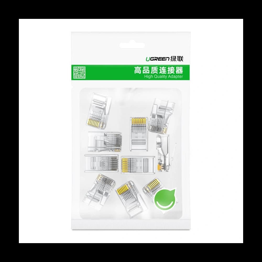 Ugreen 10x plug connector RJ45 8P8C Cat 6 transparent (50961) - 8