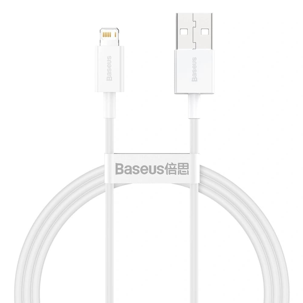 Cablu USB pentru Lightning Baseus Superior Series, 2.4A, 1m (alb) - 1
