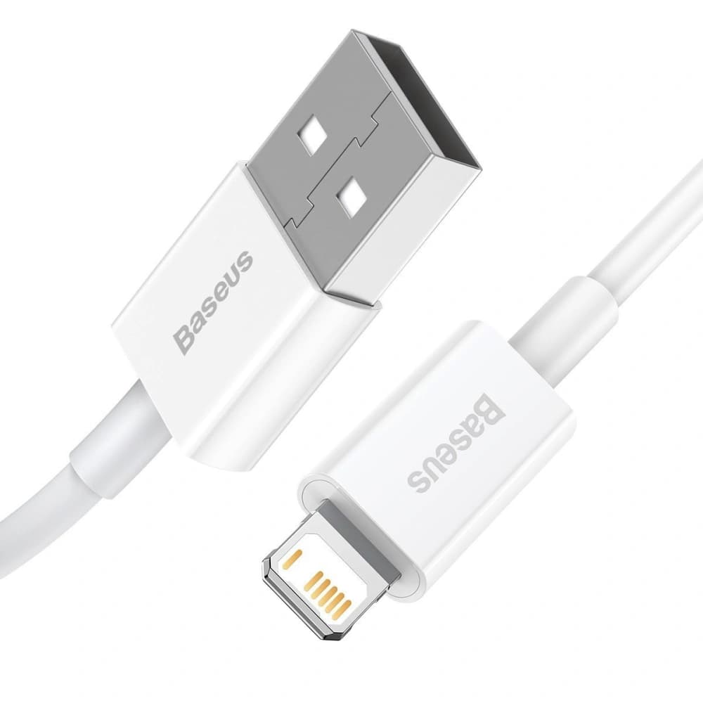 Cablu USB pentru Lightning Baseus Superior Series, 2.4A, 1m (alb) - 2