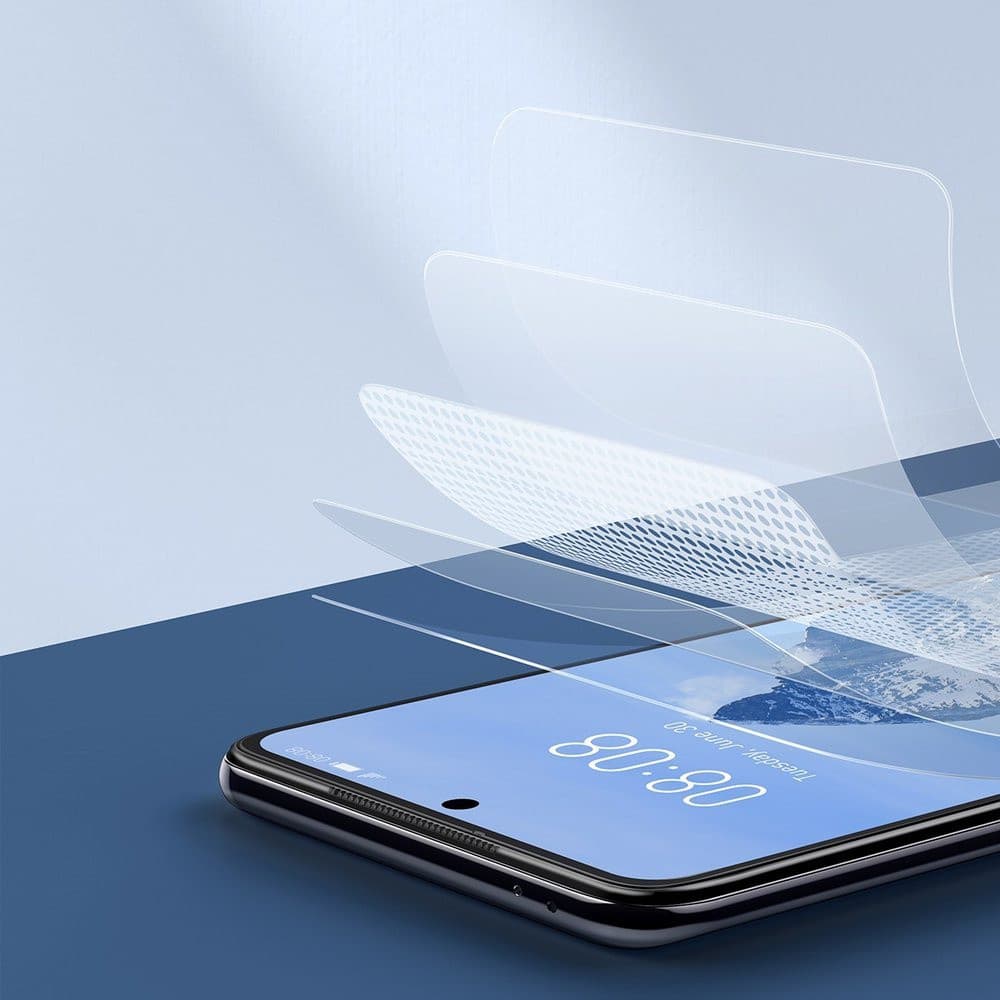 Baseus 0.15mm Full-screen Curved Surface Water Gel Protector 2-pack for Xiaomi Redmi K40/K40 Pro Transparent (SGMIK40-02) - 9